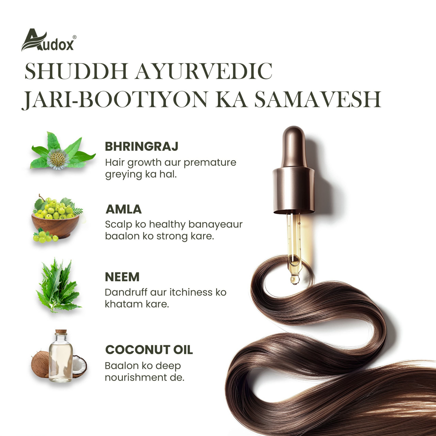 Audox Ayurvedic Hair Oil – 120 ml