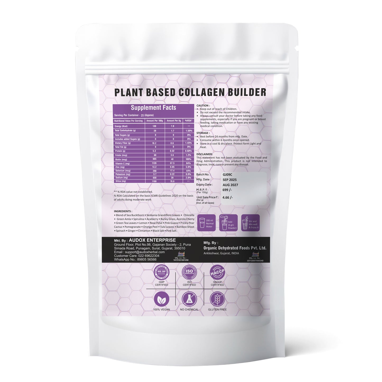 Audox Plant Based Collagen Builder