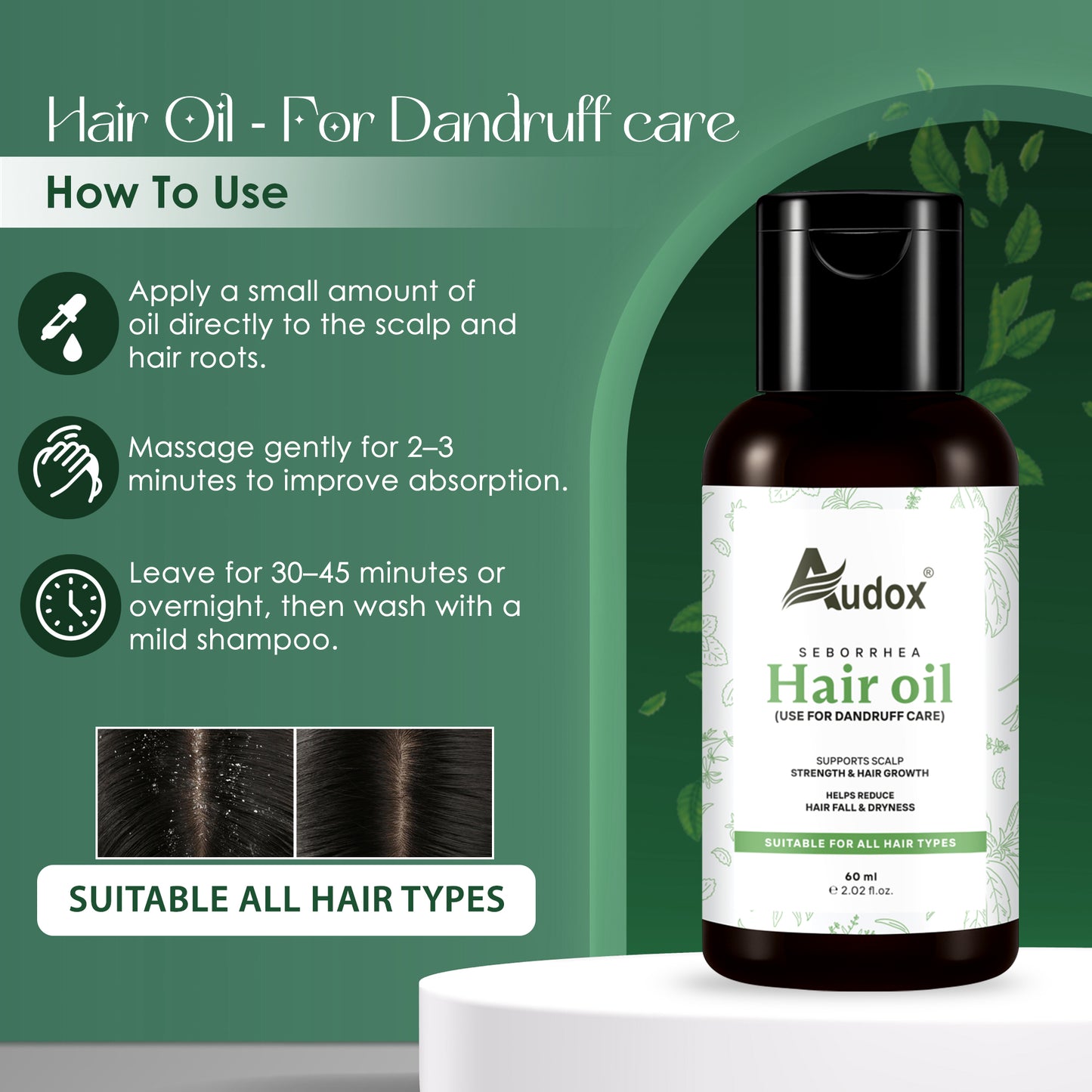 Audox Seborrhea Hair Oil - (For Dandruff)