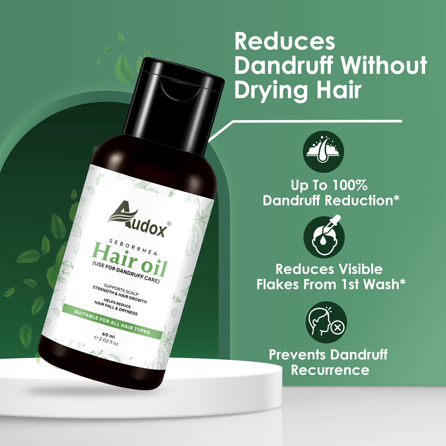Audox Seborrhea Hair Oil - (For Dandruff)